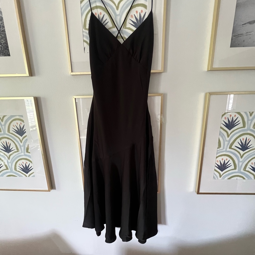 Banana Republic ASYMMETRICAL SEAM MIDI SLIP DRESS